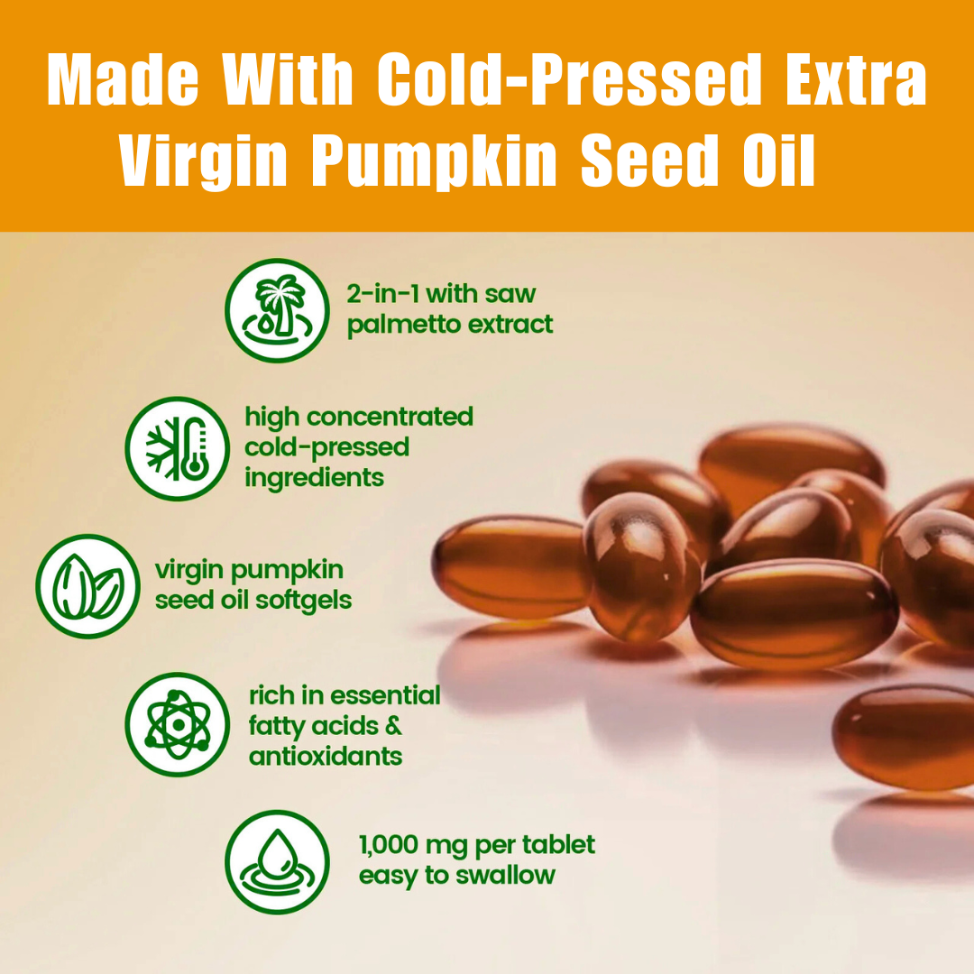 Men's Urinary Support with Azeal™ Pumpkin Seed Oil (1000mg)